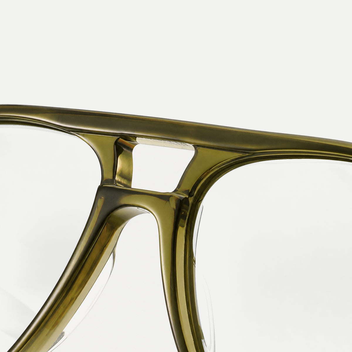 Elise crystal olive eyeglasses, frame detail