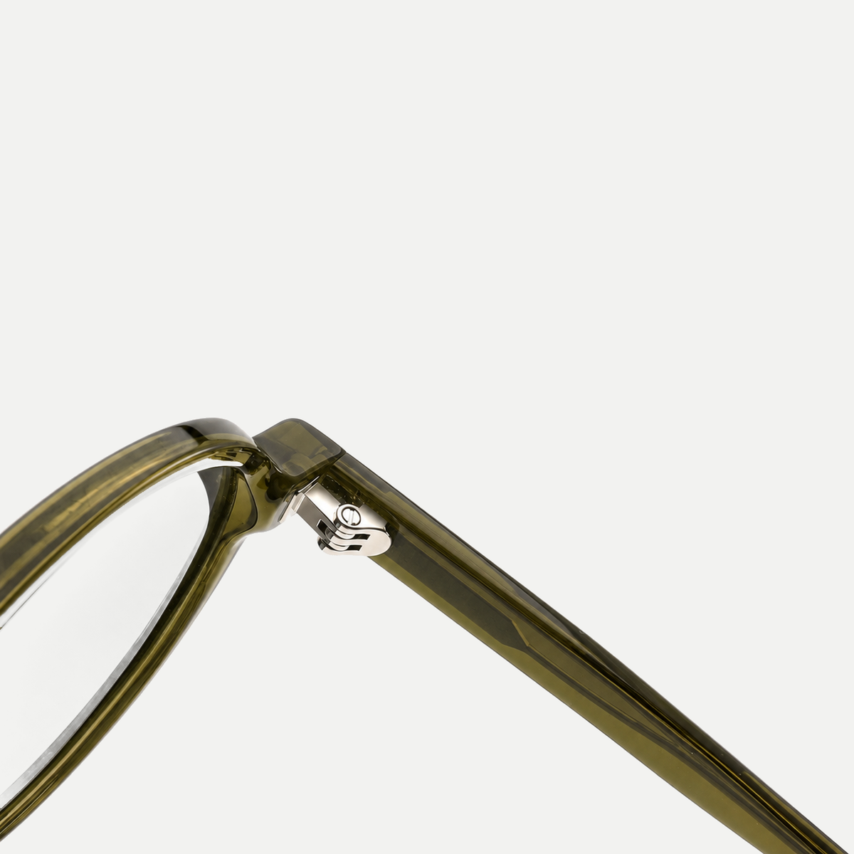 Elise crystal olive eyeglasses, frame detail