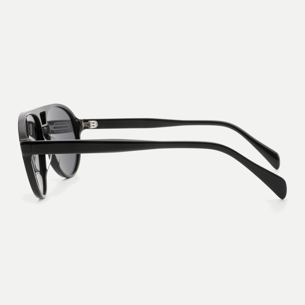 Quinn black / smoke sunglasses, 90-degree side view