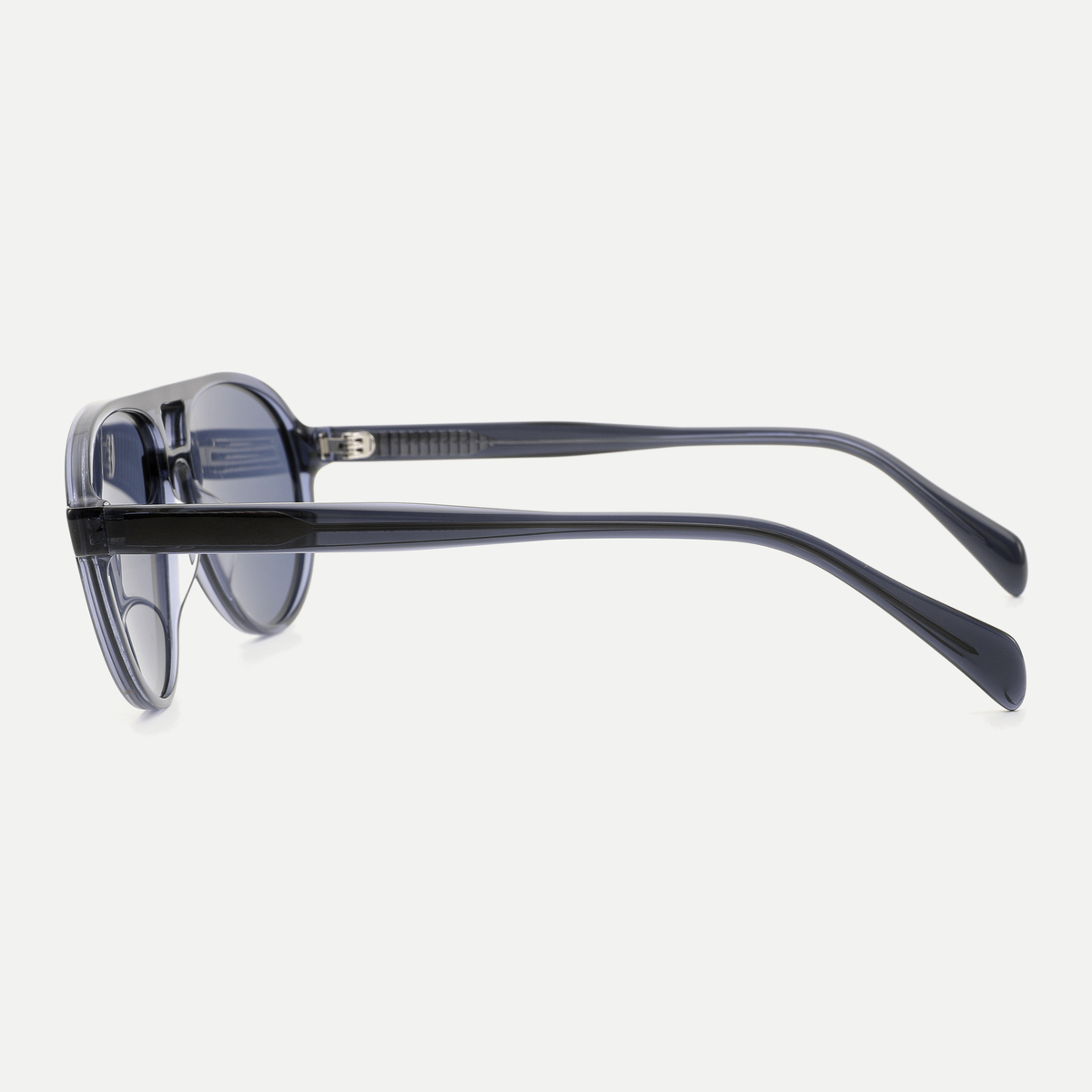 Quinn crystal blue / slate blue sunglasses, 90-degree side view