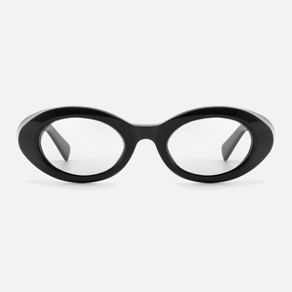 Iris black eyeglasses, front view