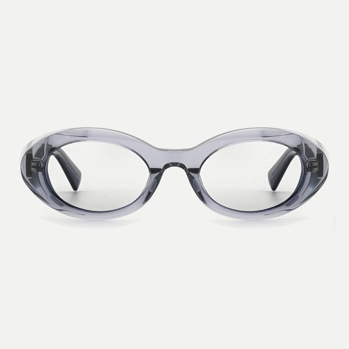 Iris crystal slate eyeglasses, front view