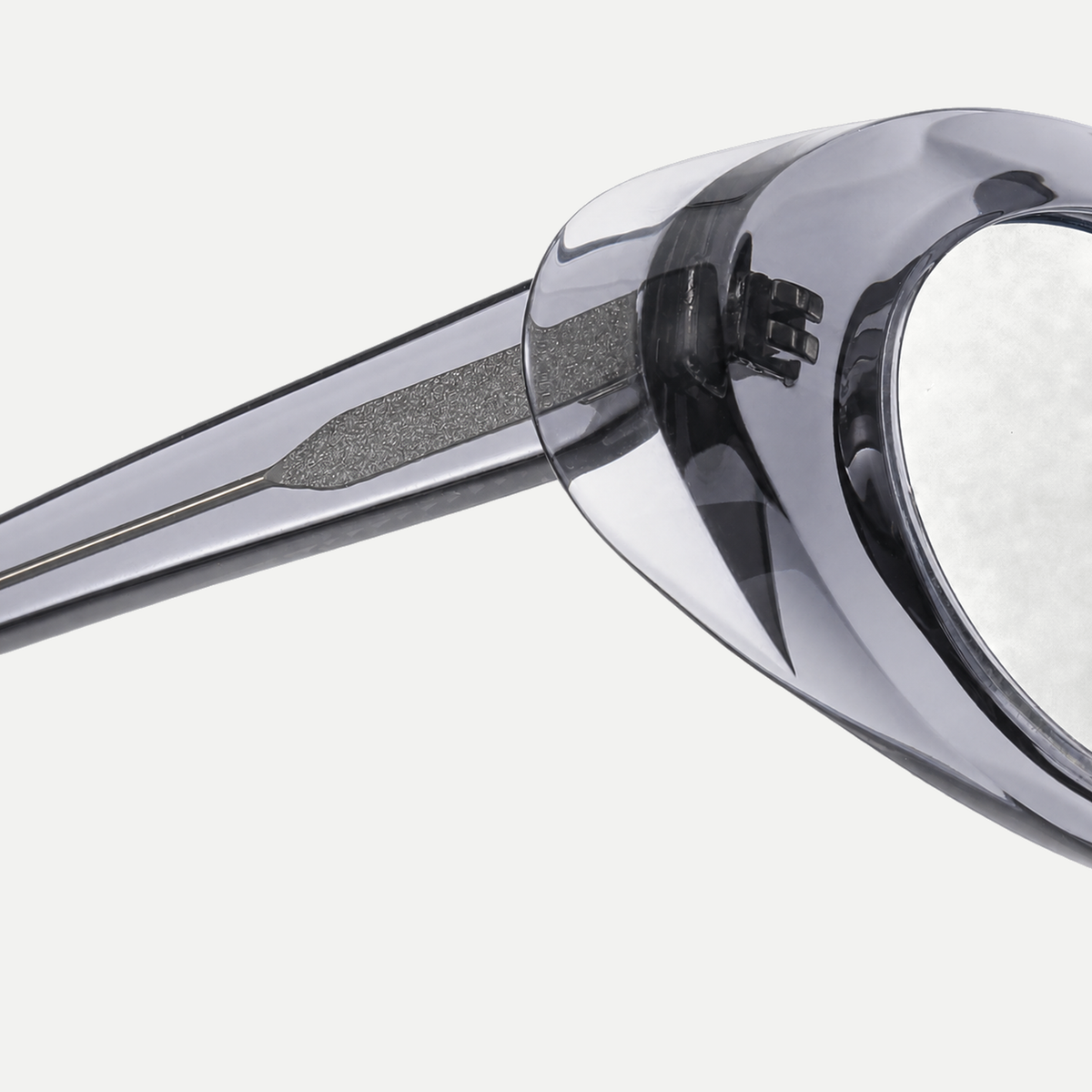 Iris crystal slate eyeglasses, frame detail