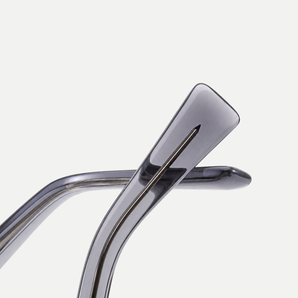 Iris crystal slate eyeglasses, frame detail