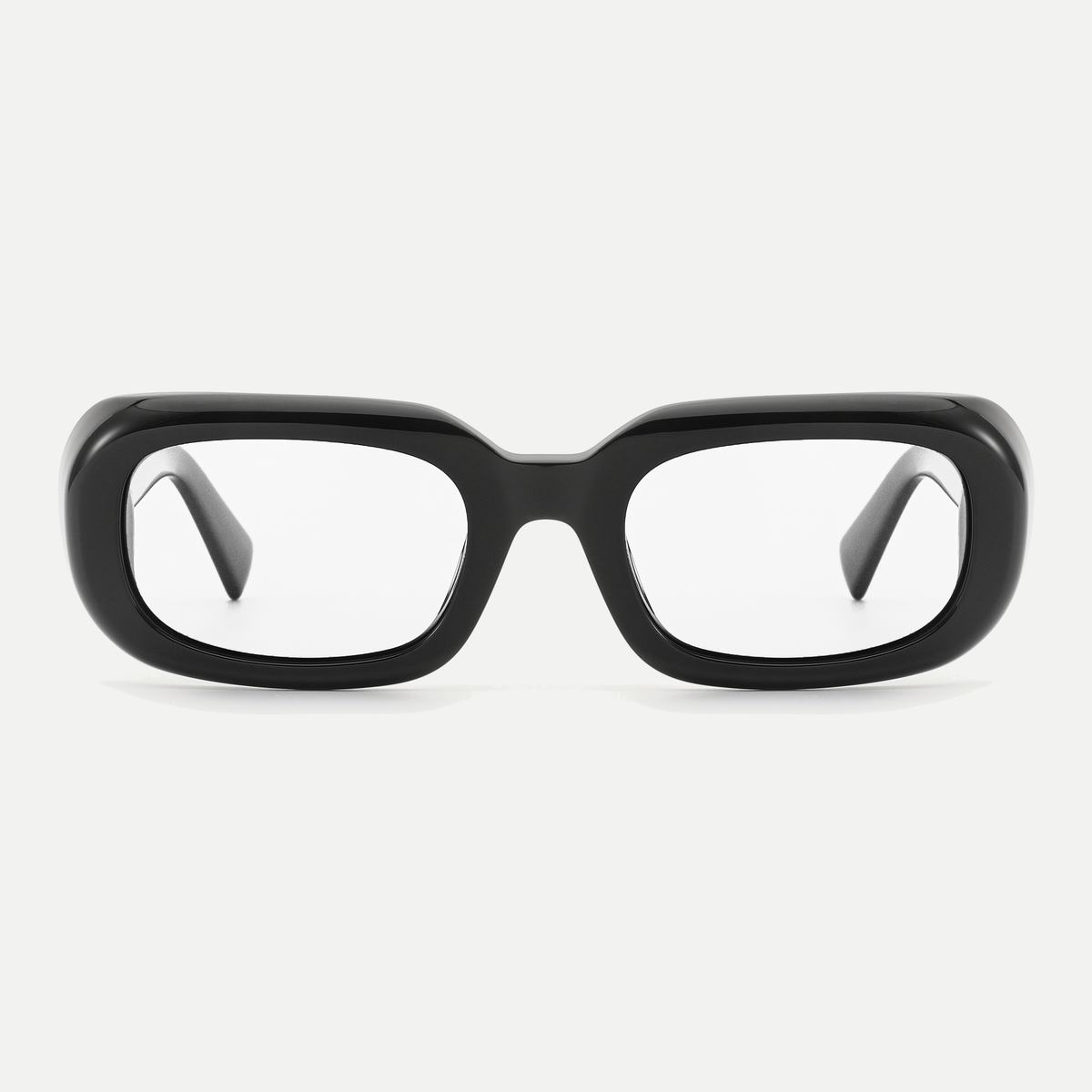 Cora black eyeglasses, front view
