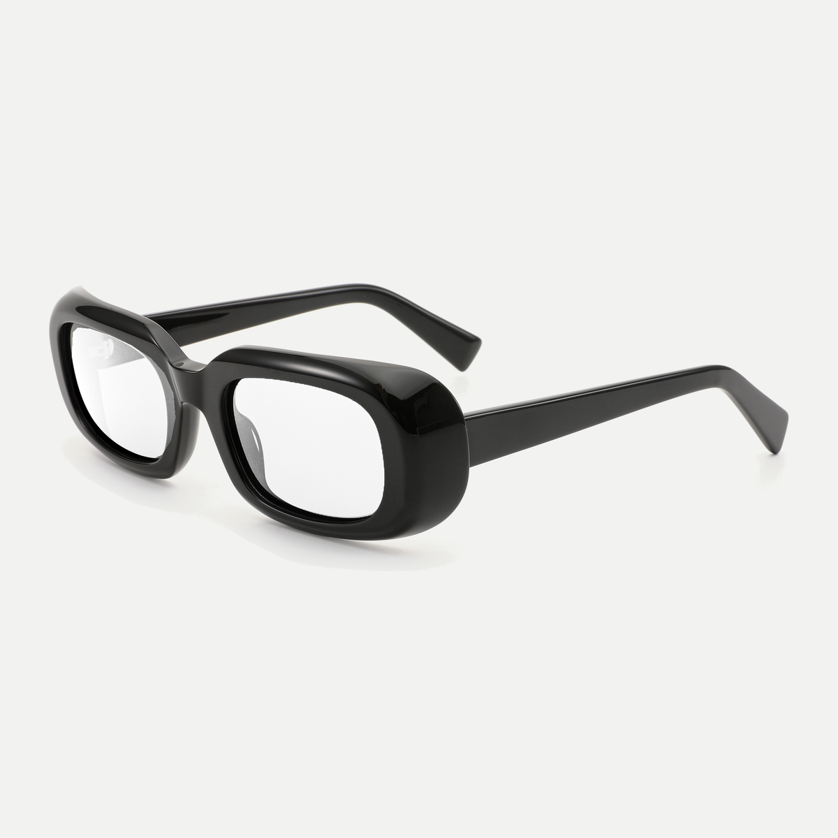 Cora black eyeglasses, 45-degree view