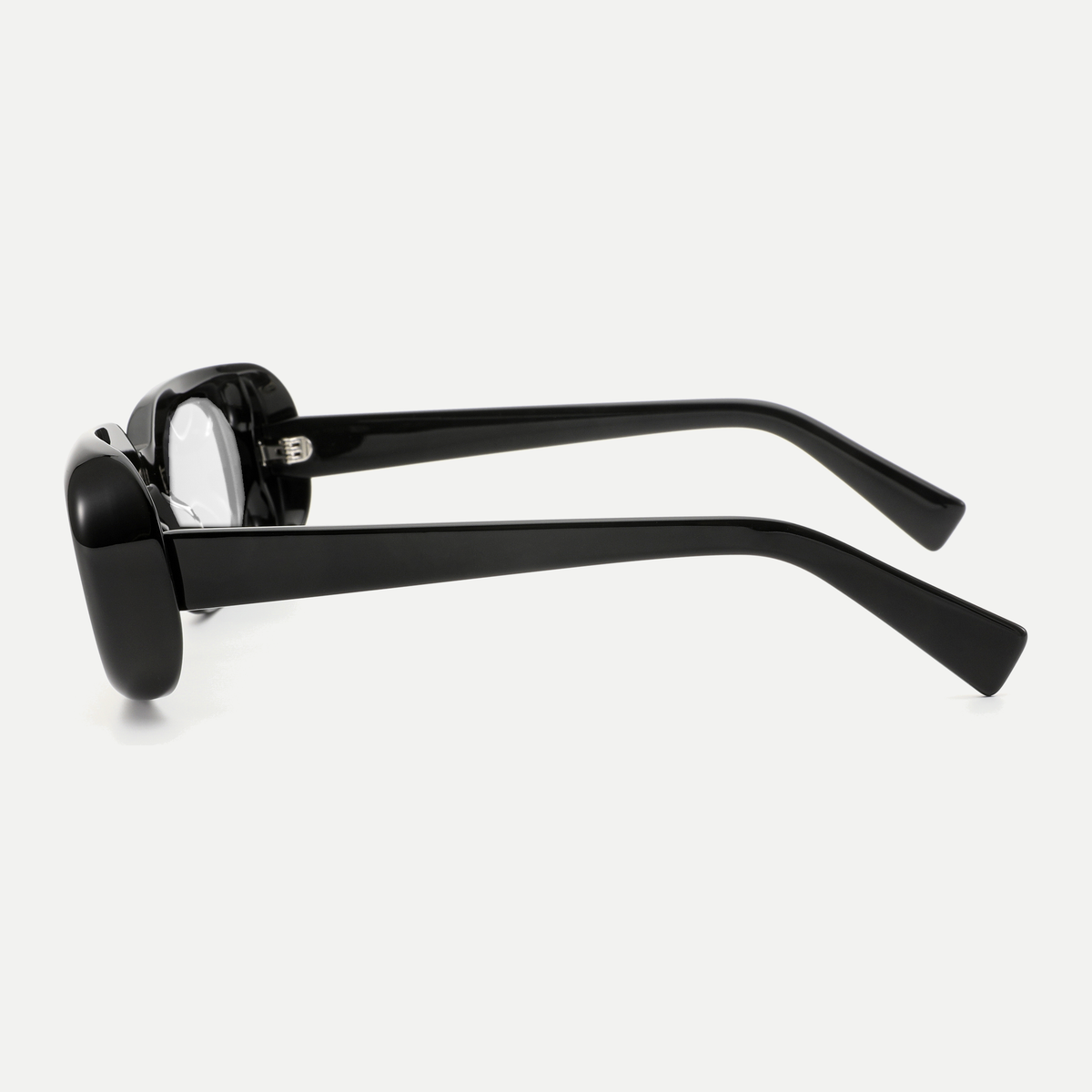 Cora black eyeglasses, 90-degree side view