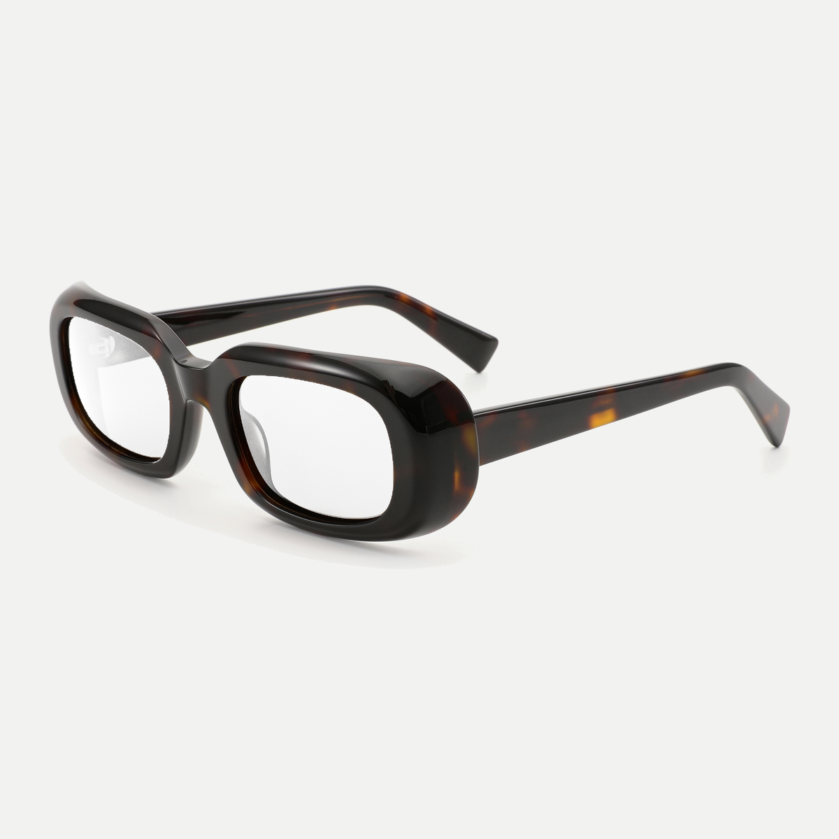 Cora dark tortoise eyeglasses, 45-degree view