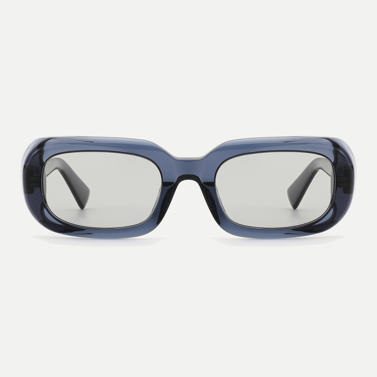 Jade crystal blue / light smoke sunglasses, front view
