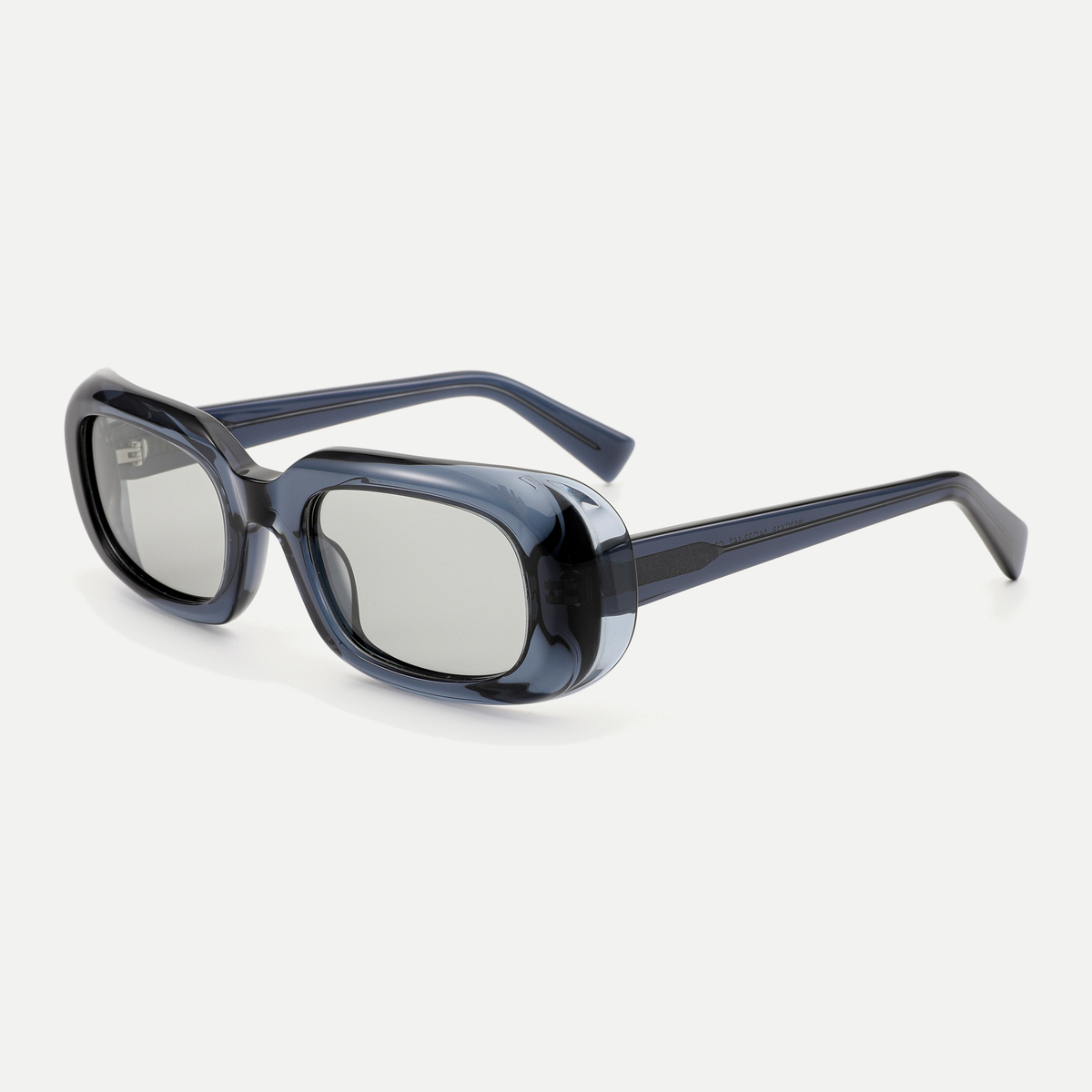 Jade crystal blue / light smoke sunglasses, 45-degree view