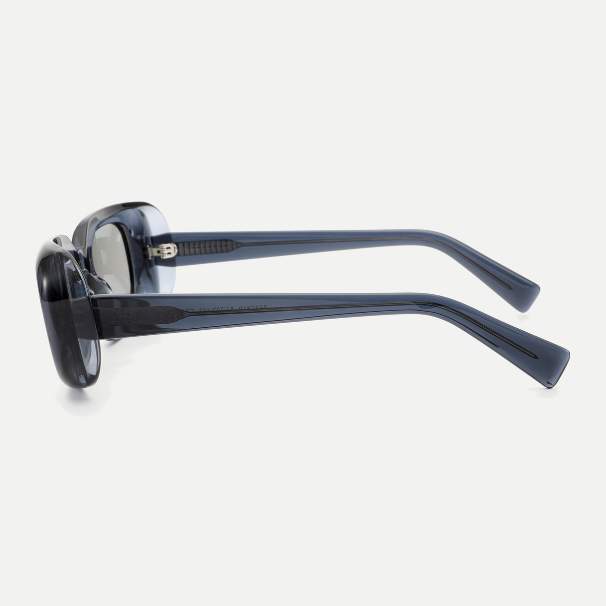 Jade crystal blue / light smoke sunglasses, 90-degree side view