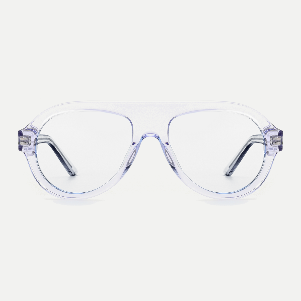 Livia crystal lilac eyeglasses, front view
