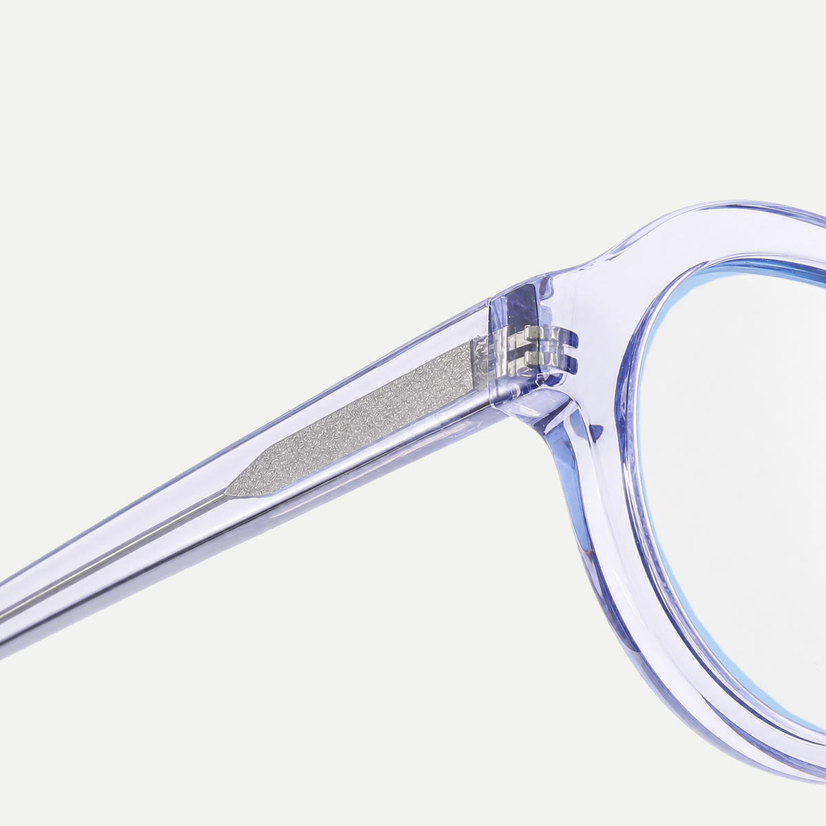 Livia crystal lilac eyeglasses, frame detail