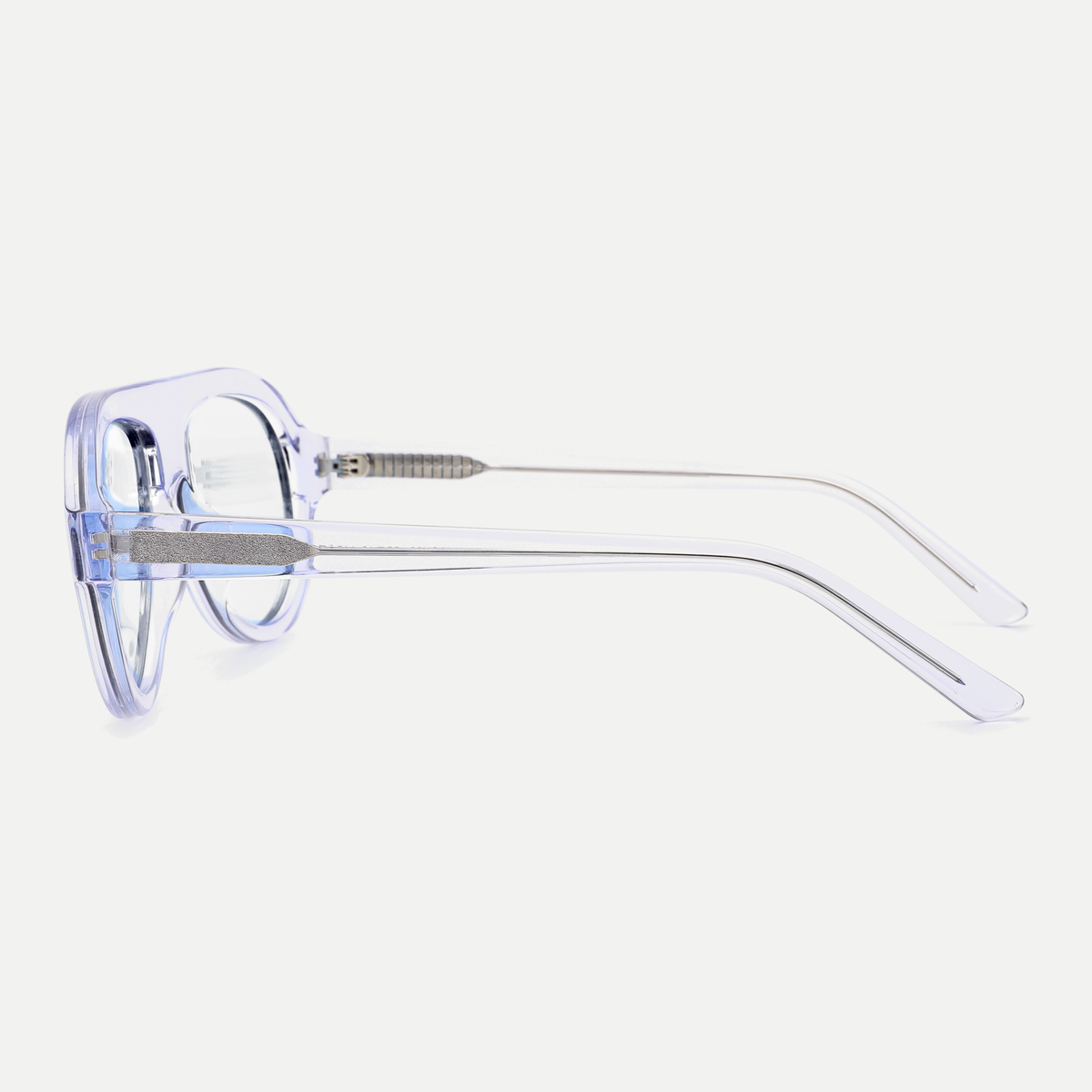 Livia crystal lilac eyeglasses, 90-degree side view