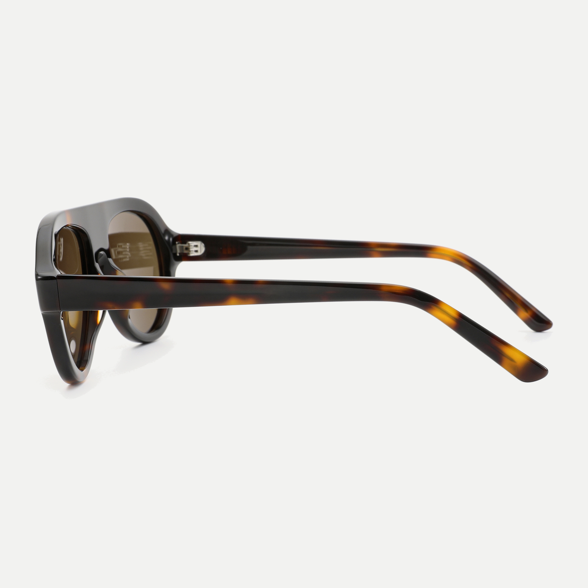 Harper amber tortoise / brown sunglasses, 90-degree side view