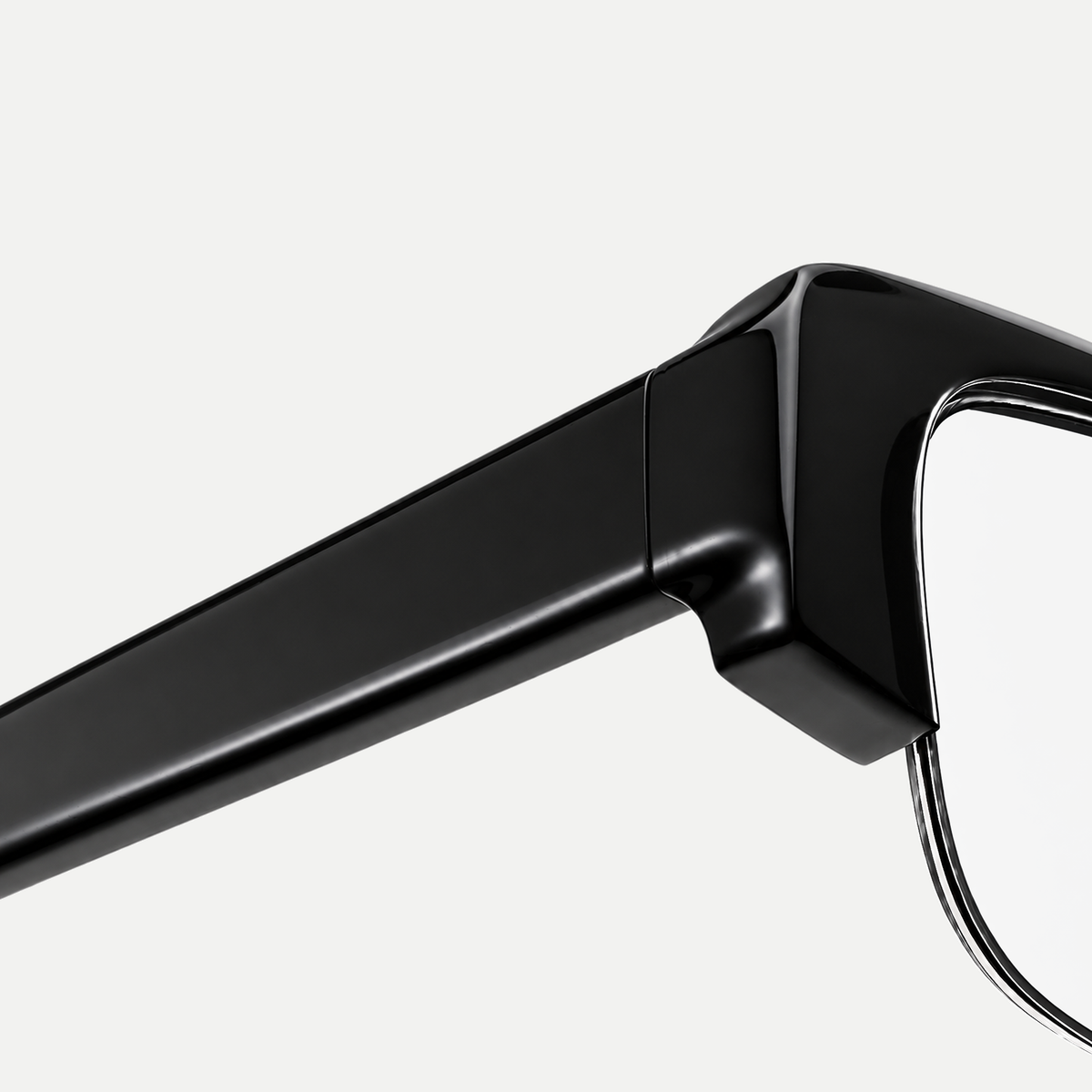 Anya black eyeglasses, frame detail