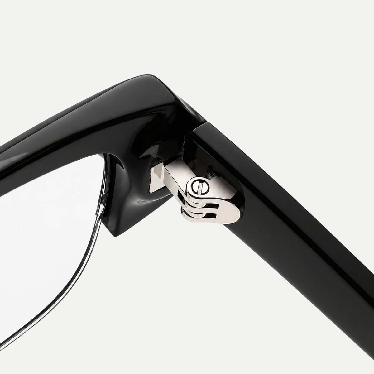 Anya black eyeglasses, frame detail