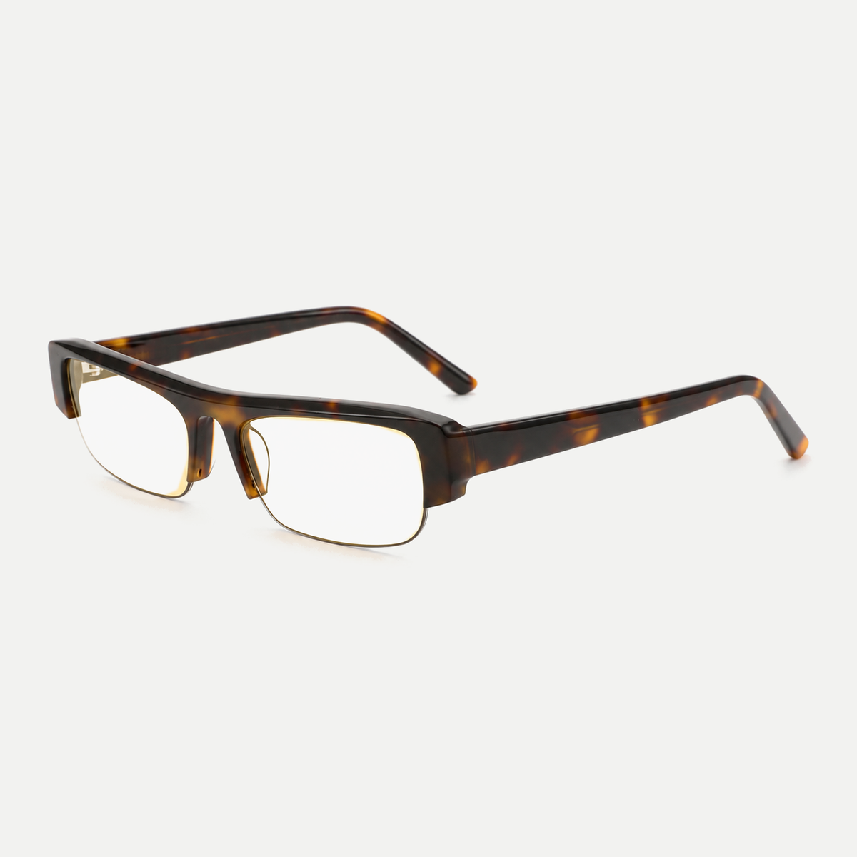 Anya amber tortoise eyeglasses, 45-degree view
