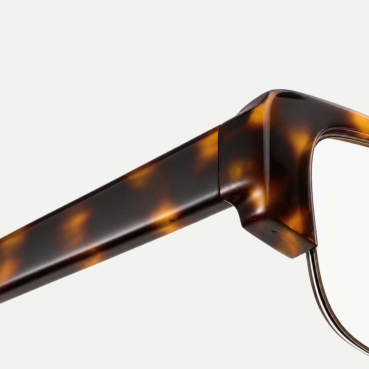 Anya amber tortoise eyeglasses, frame detail