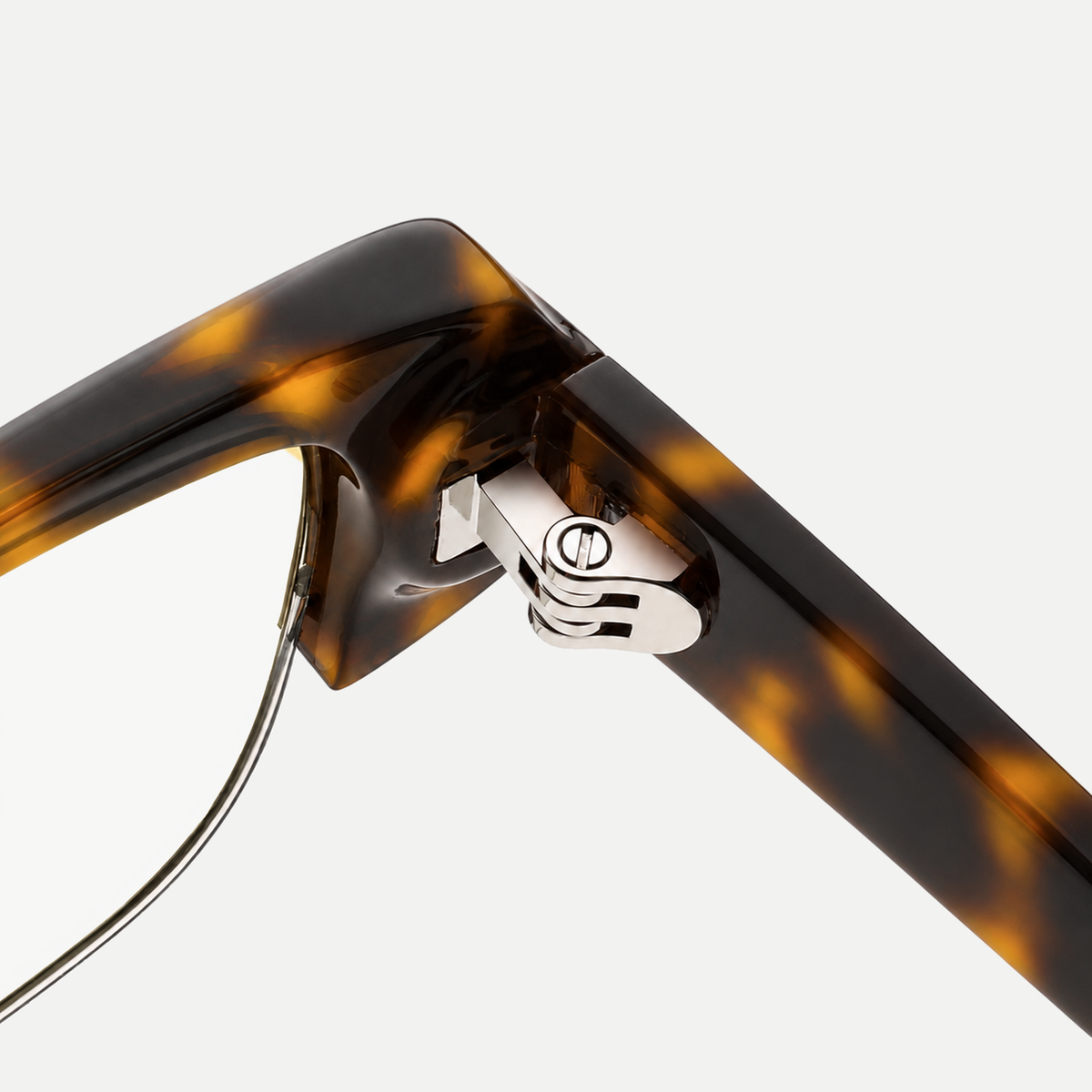Anya amber tortoise eyeglasses, frame detail