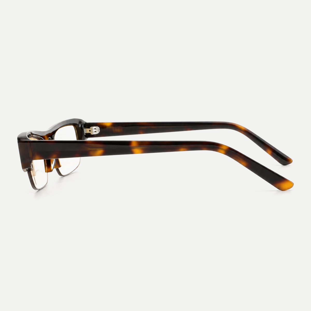 Anya amber tortoise eyeglasses, 90-degree side view