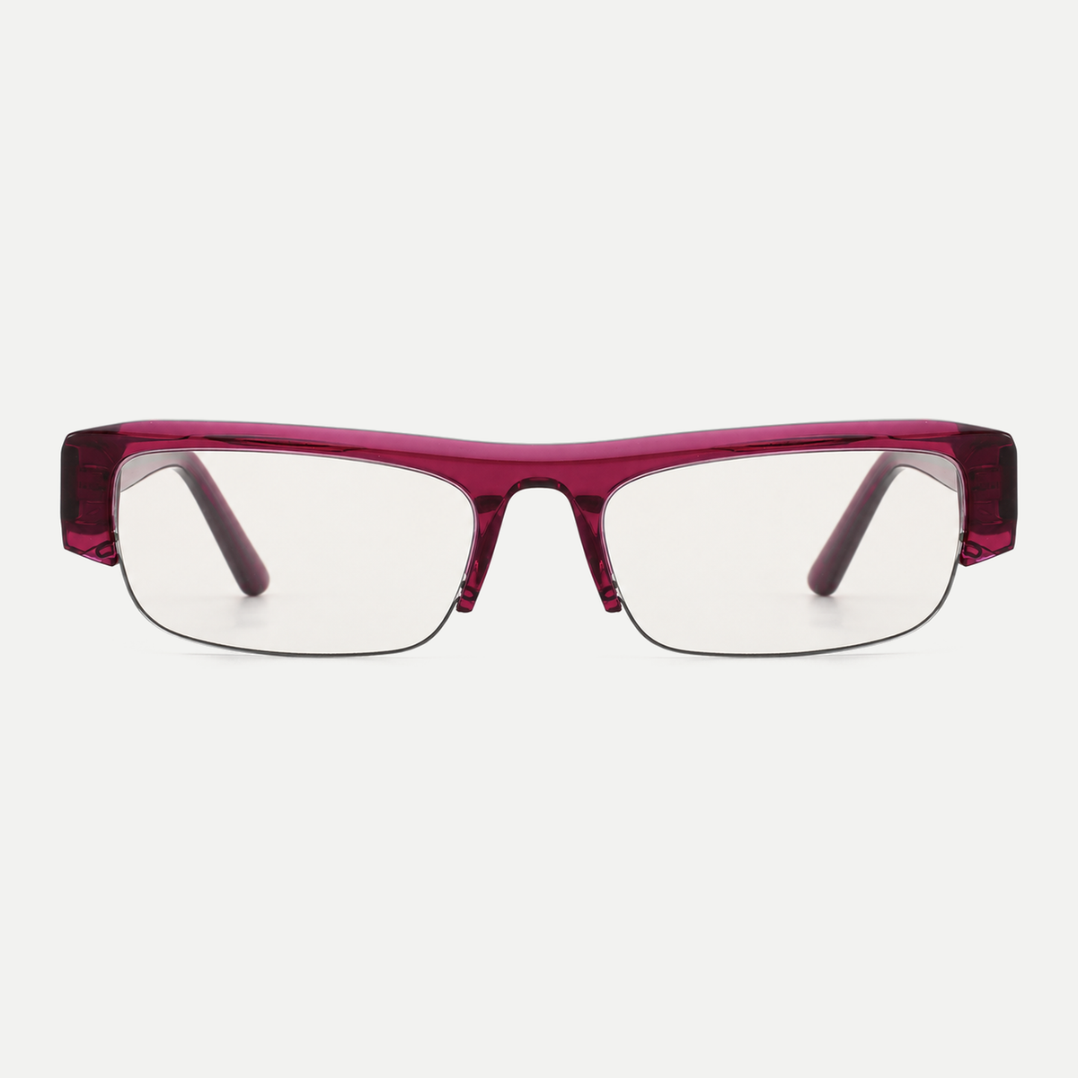 Anya burgundy eyeglasses, front view