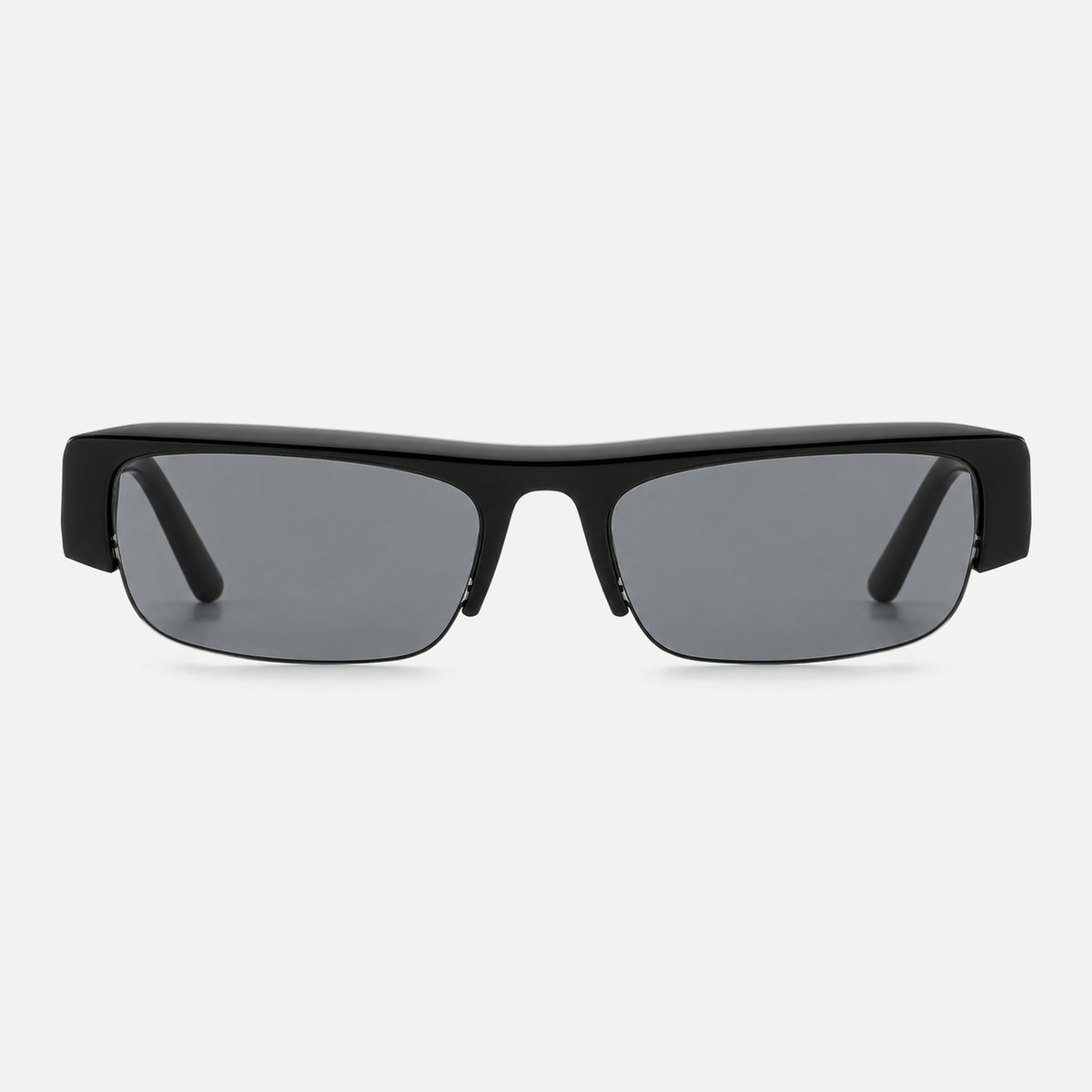 Raven black / smoke sunglasses, front view