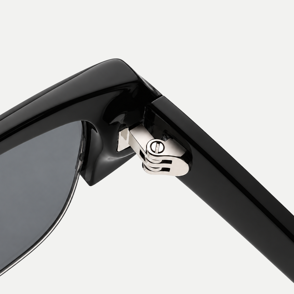 Raven black / smoke sunglasses, frame detail