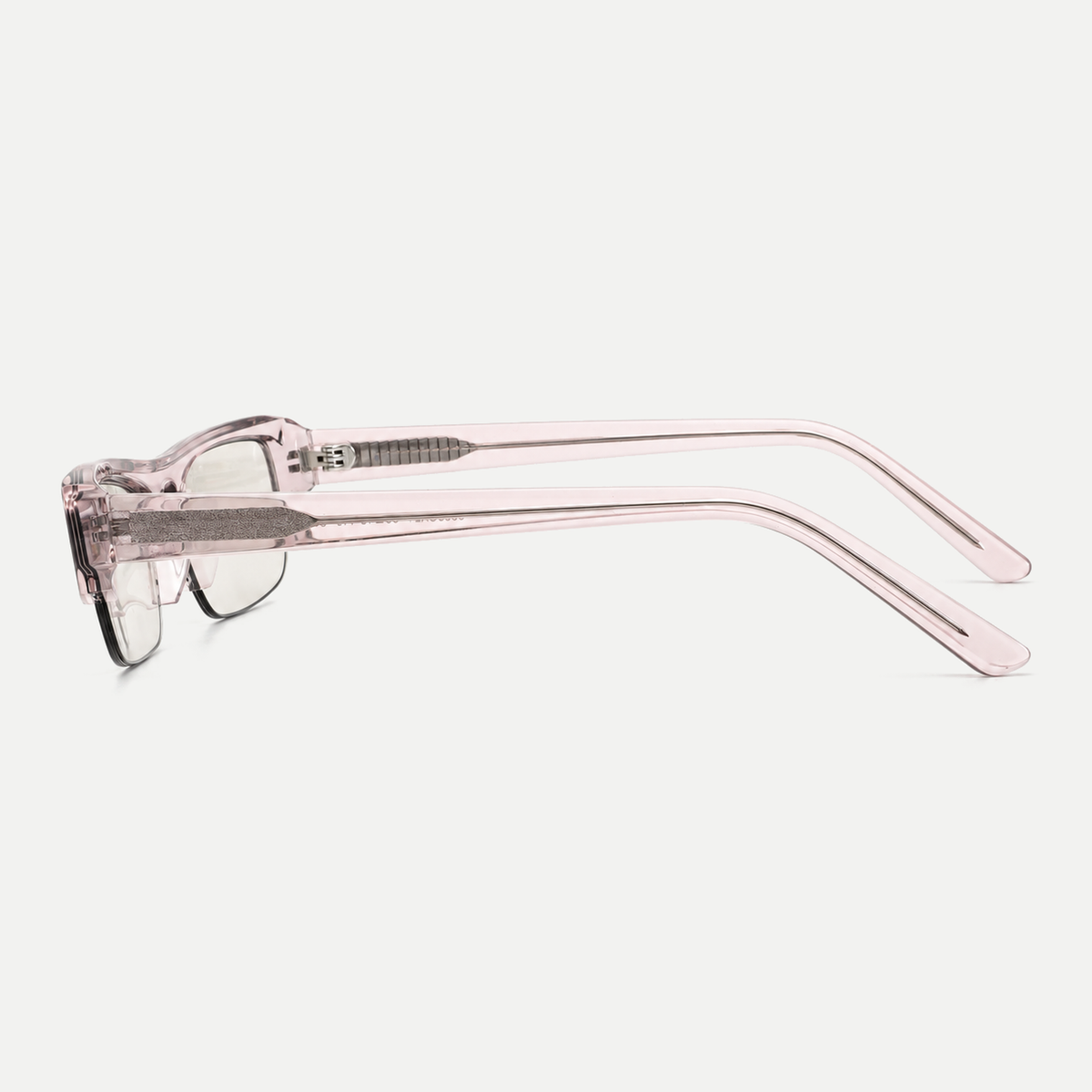 Raven crystal pink / champagne sunglasses, 90-degree side view