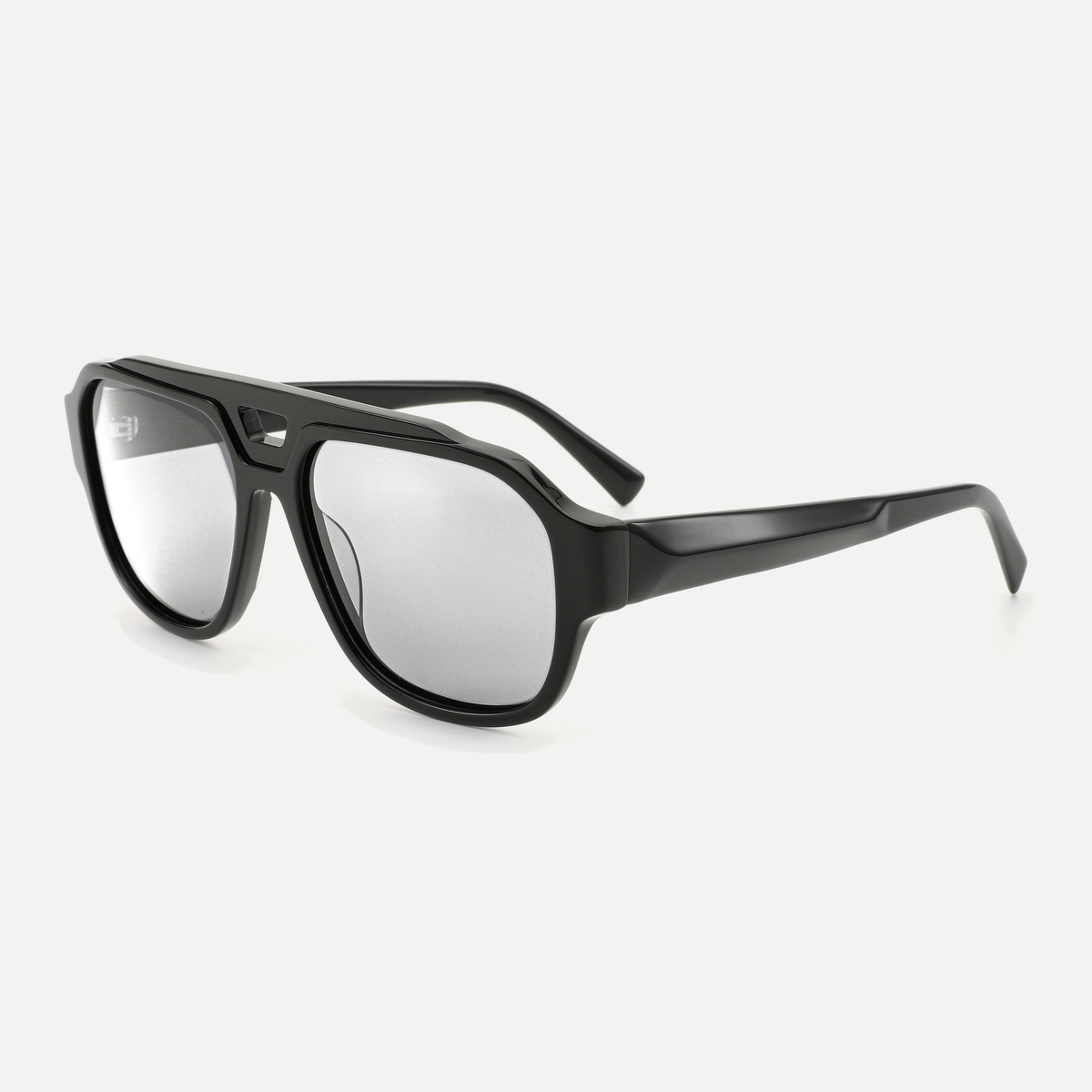 Freya black eyeglasses, 45-degree view