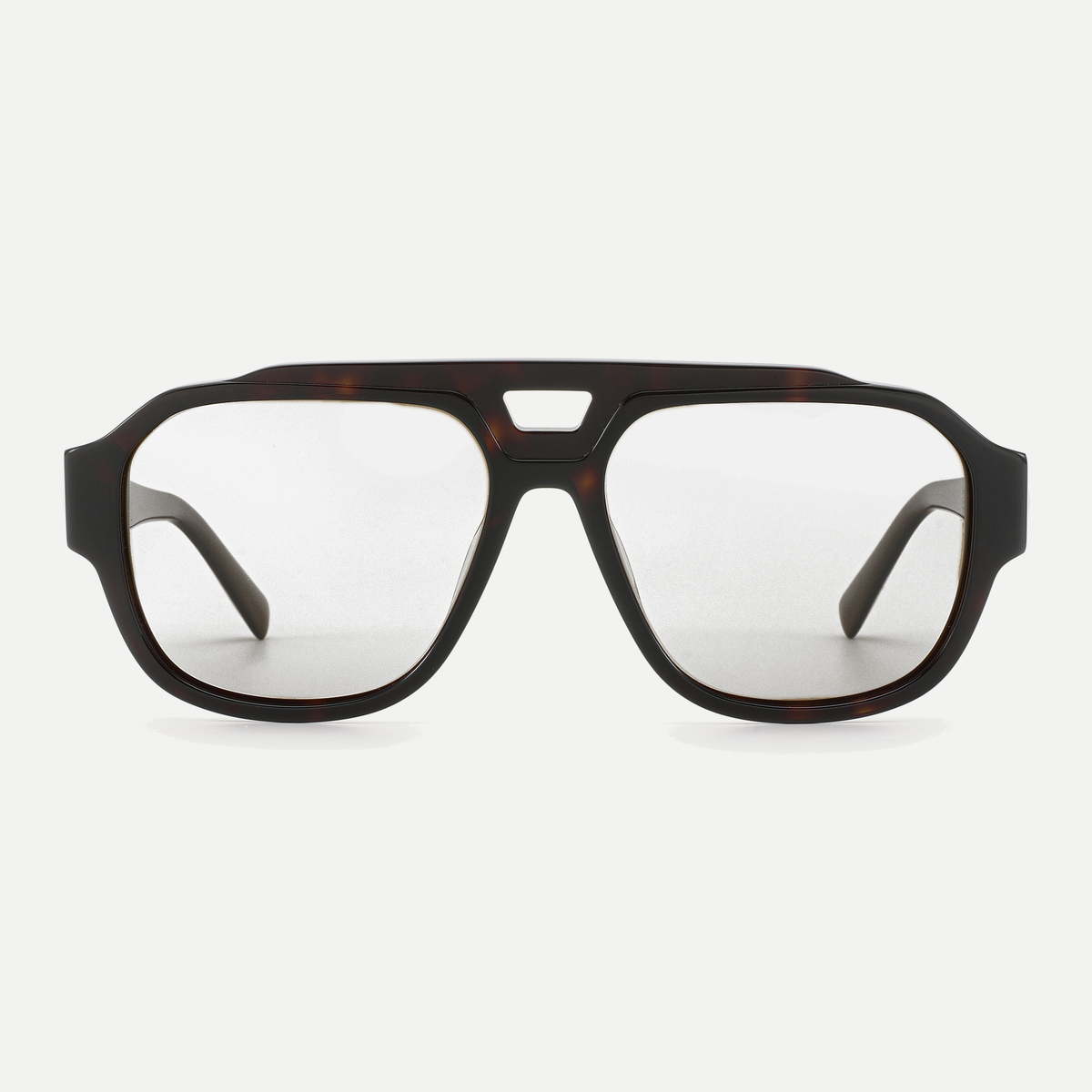 Freya dark tortoise eyeglasses, front view