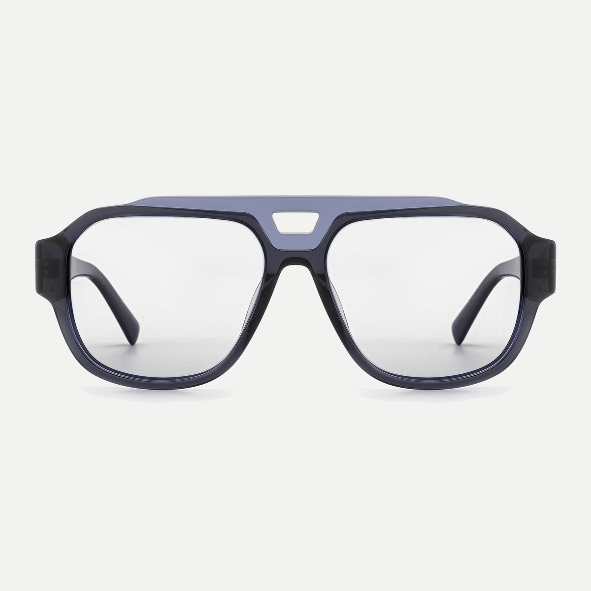 Freya crystal blue eyeglasses, front view