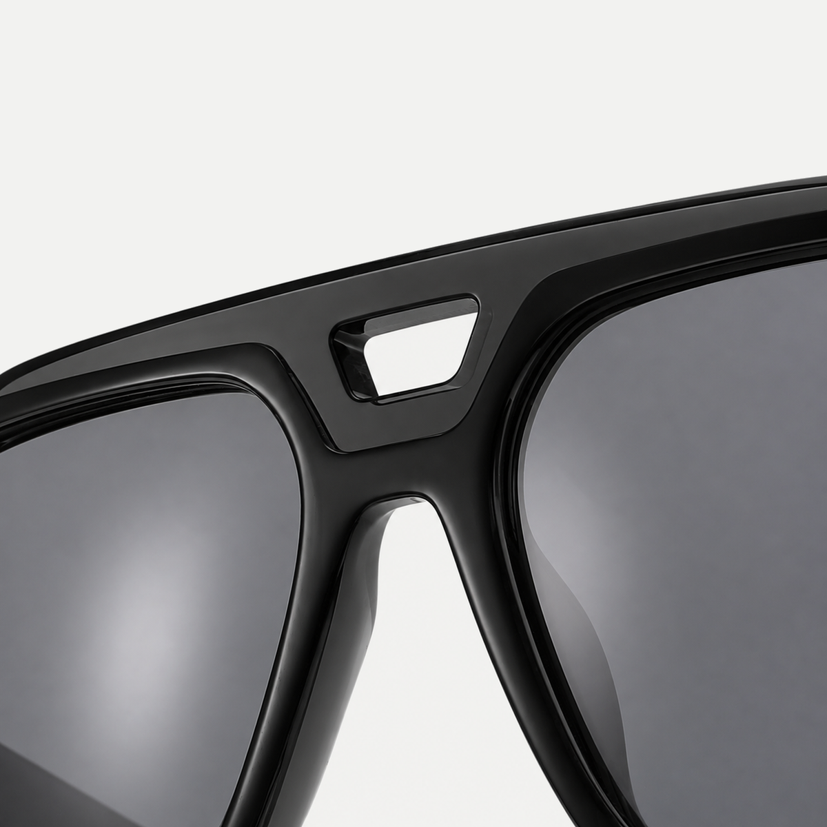 Phoenix black / smoke sunglasses, frame detail