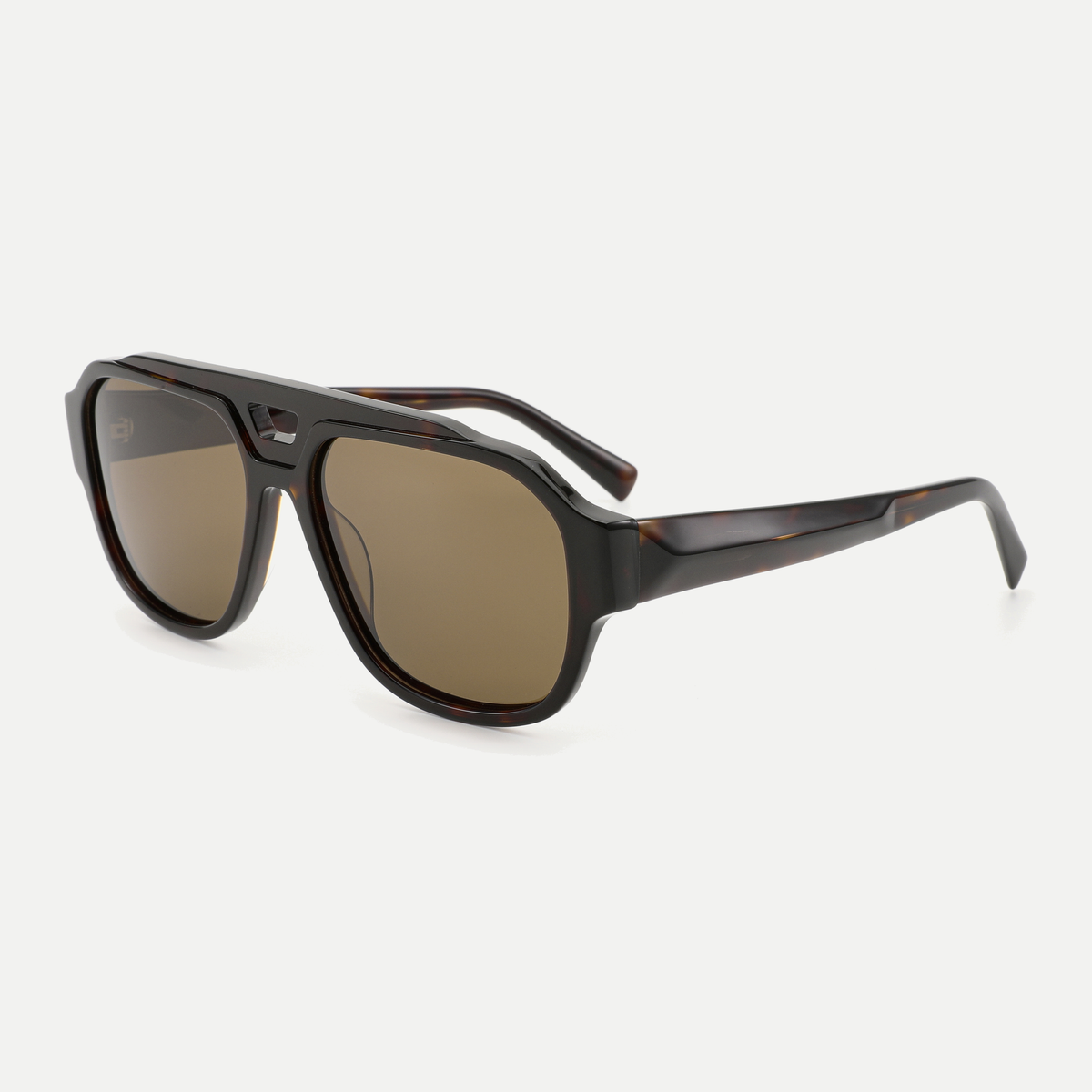 Phoenix dark tortoise / brown sunglasses, 45-degree view
