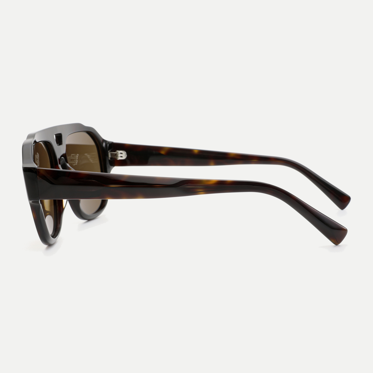 Phoenix dark tortoise / brown sunglasses, 90-degree side view