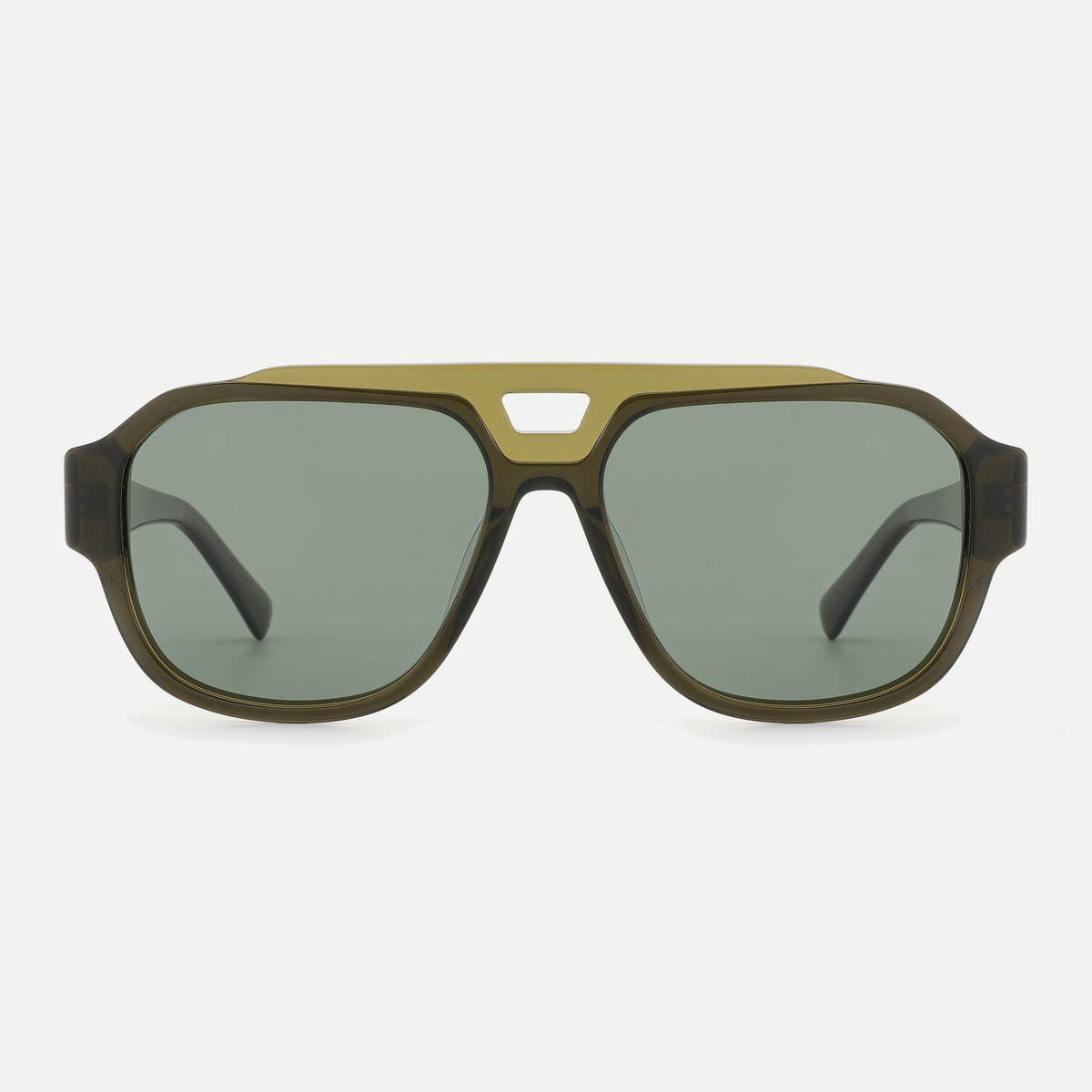 Phoenix crystal olive / green sunglasses, front view