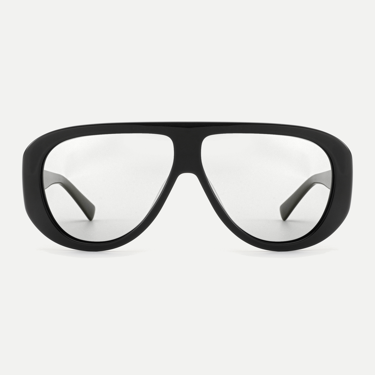 Mira black eyeglasses, front view