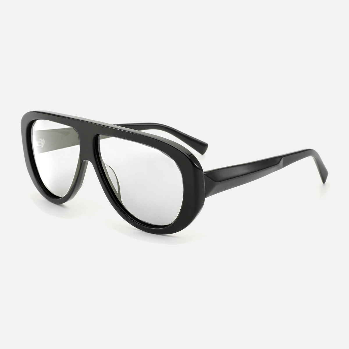 Mira black eyeglasses, 45-degree view