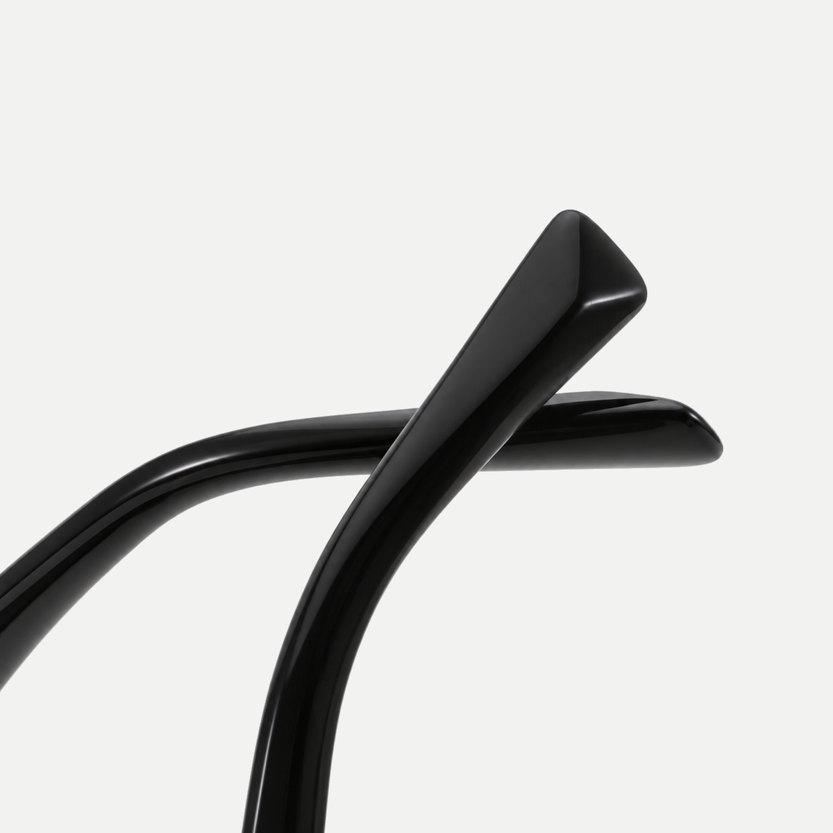 Mira black eyeglasses, frame detail