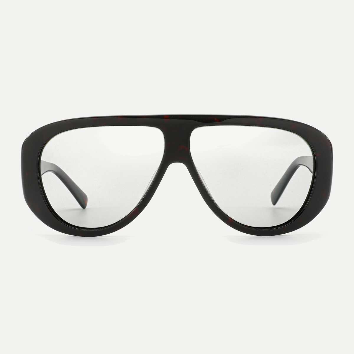 Mira dark tortoise eyeglasses, front view
