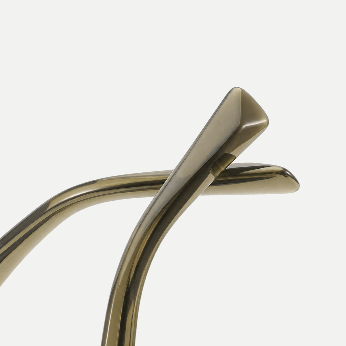 Mira crystal olive eyeglasses, frame detail