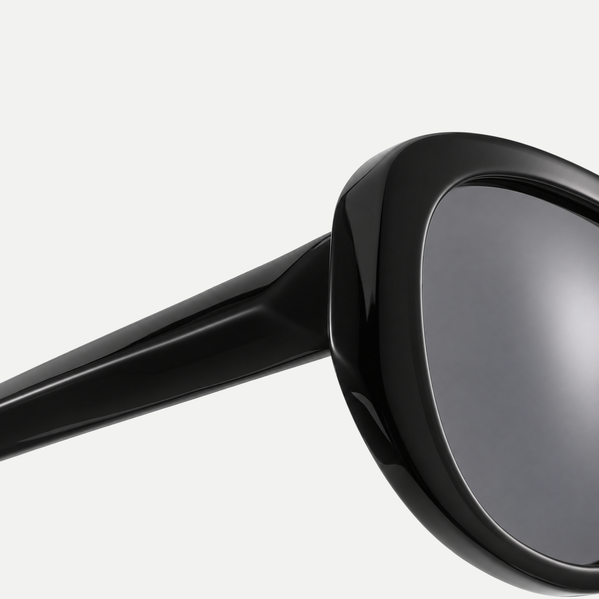 Eden black / smoke sunglasses, frame detail