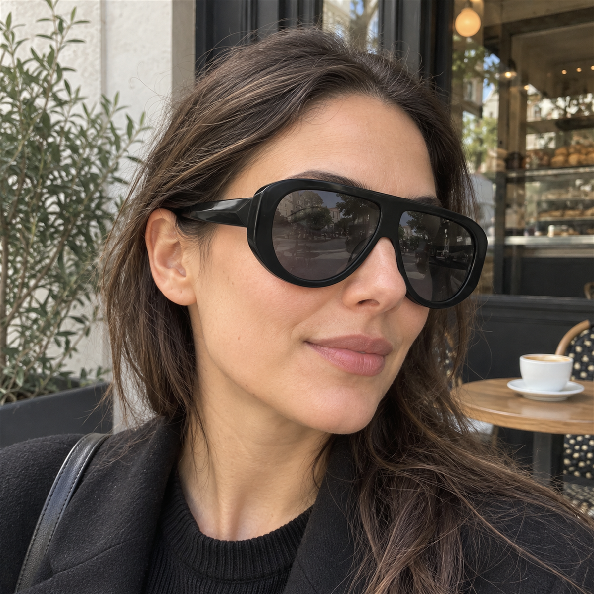 Eden black / smoke sunglasses, lifestyle view