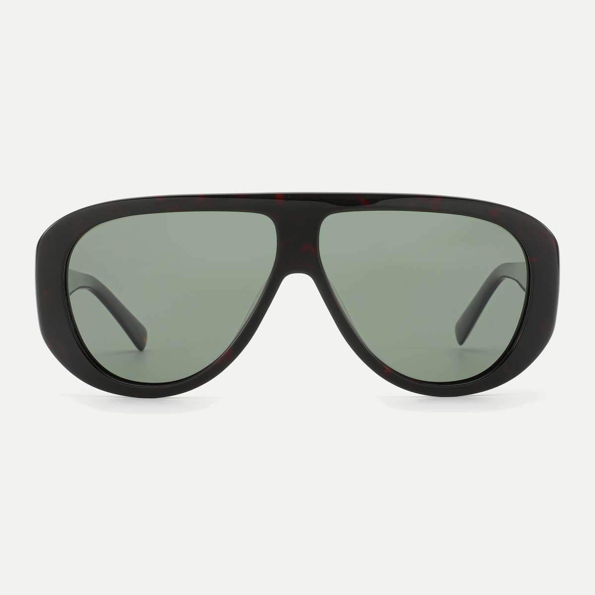 Eden dark tortoise / green sunglasses, front view