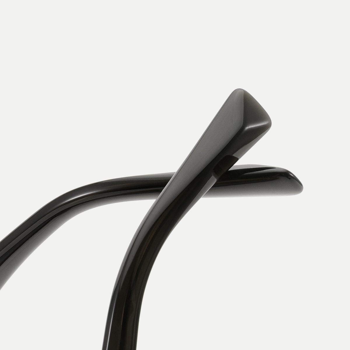 Eden crystal smoke / slate blue sunglasses, frame detail
