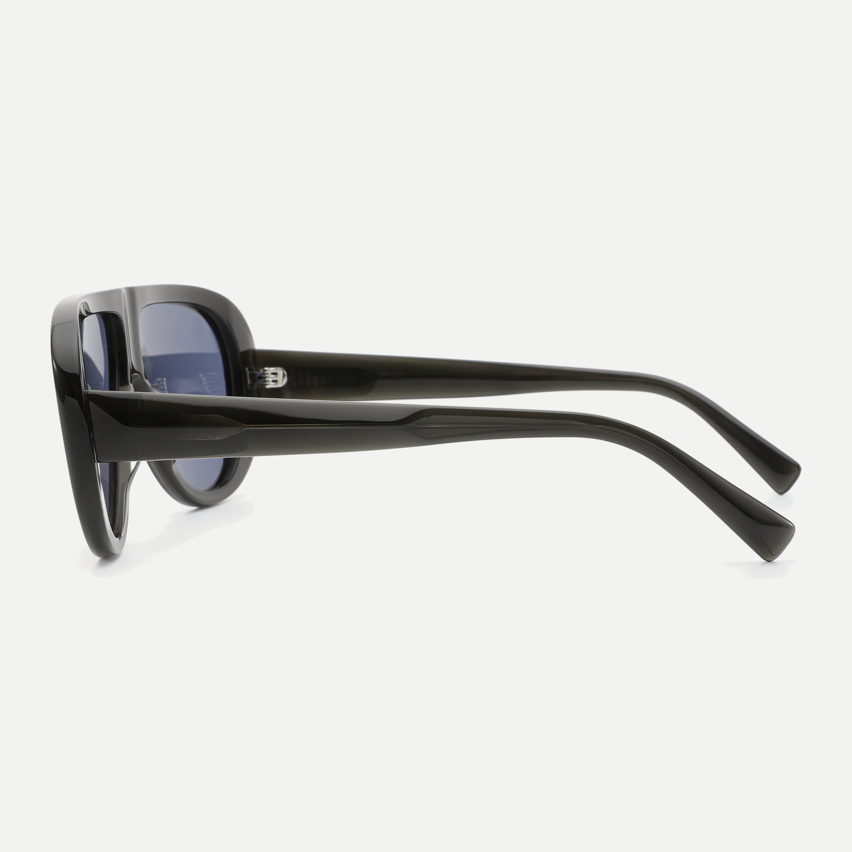 Eden crystal smoke / slate blue sunglasses, 90-degree side view