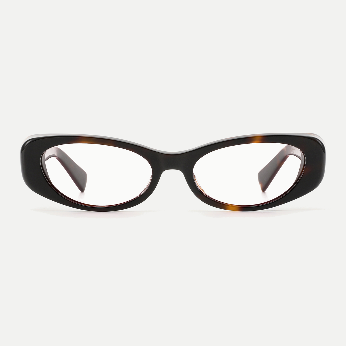 Daria amber tortoise eyeglasses, front view