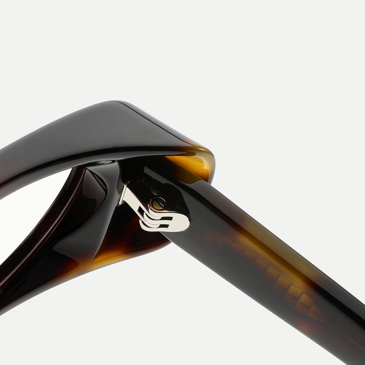 Daria amber tortoise eyeglasses, frame detail