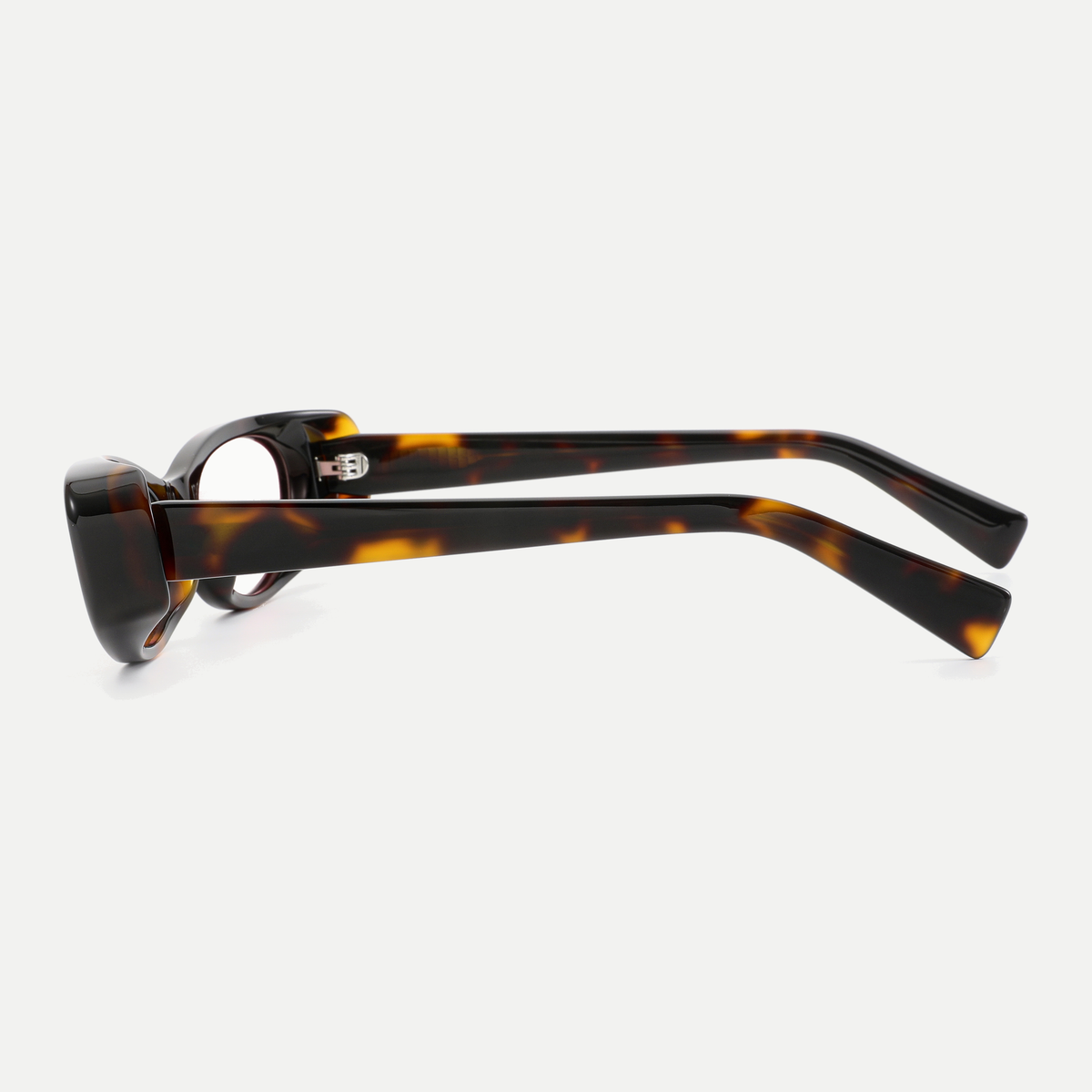 Daria amber tortoise eyeglasses, 90-degree side view