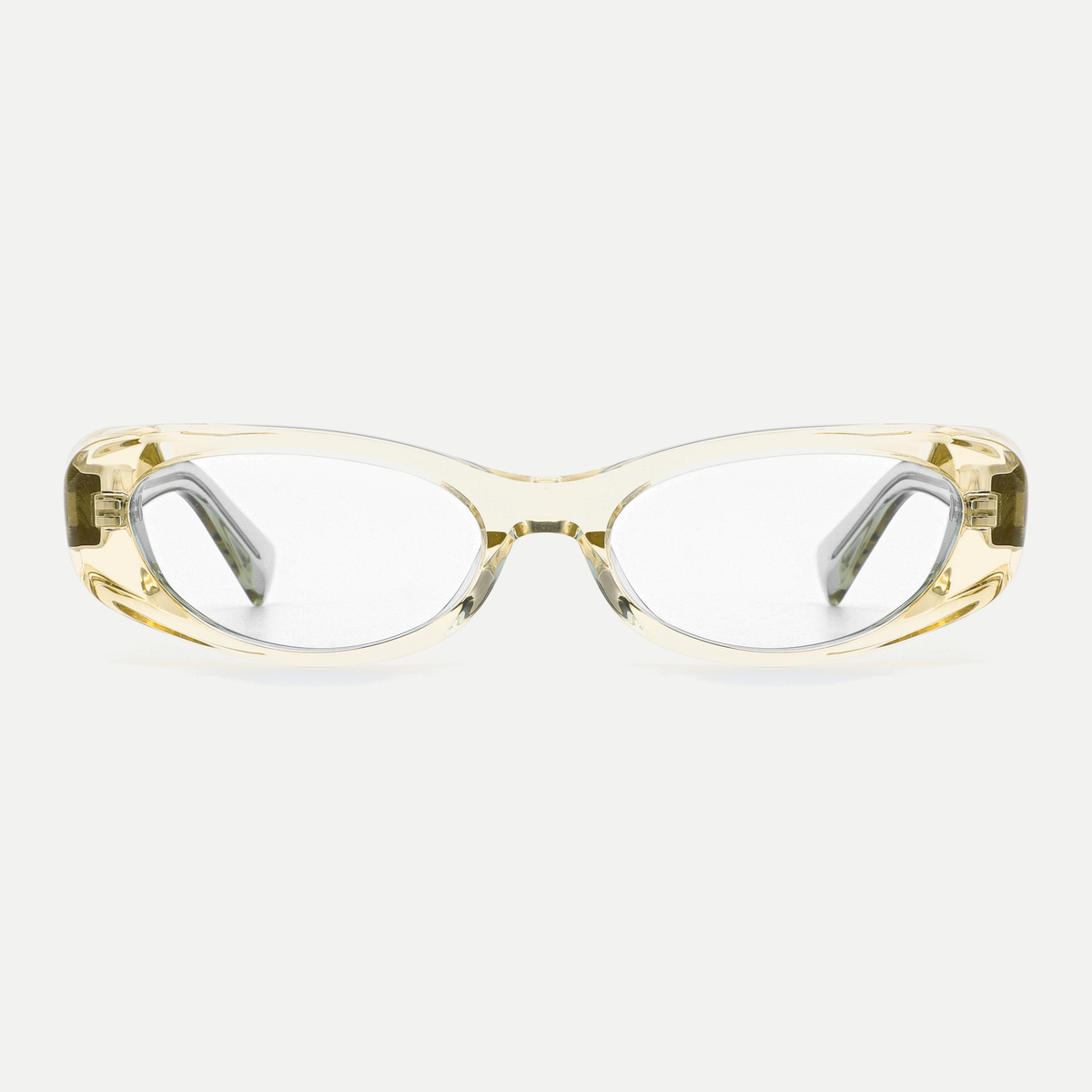 Daria crystal champagne eyeglasses, front view